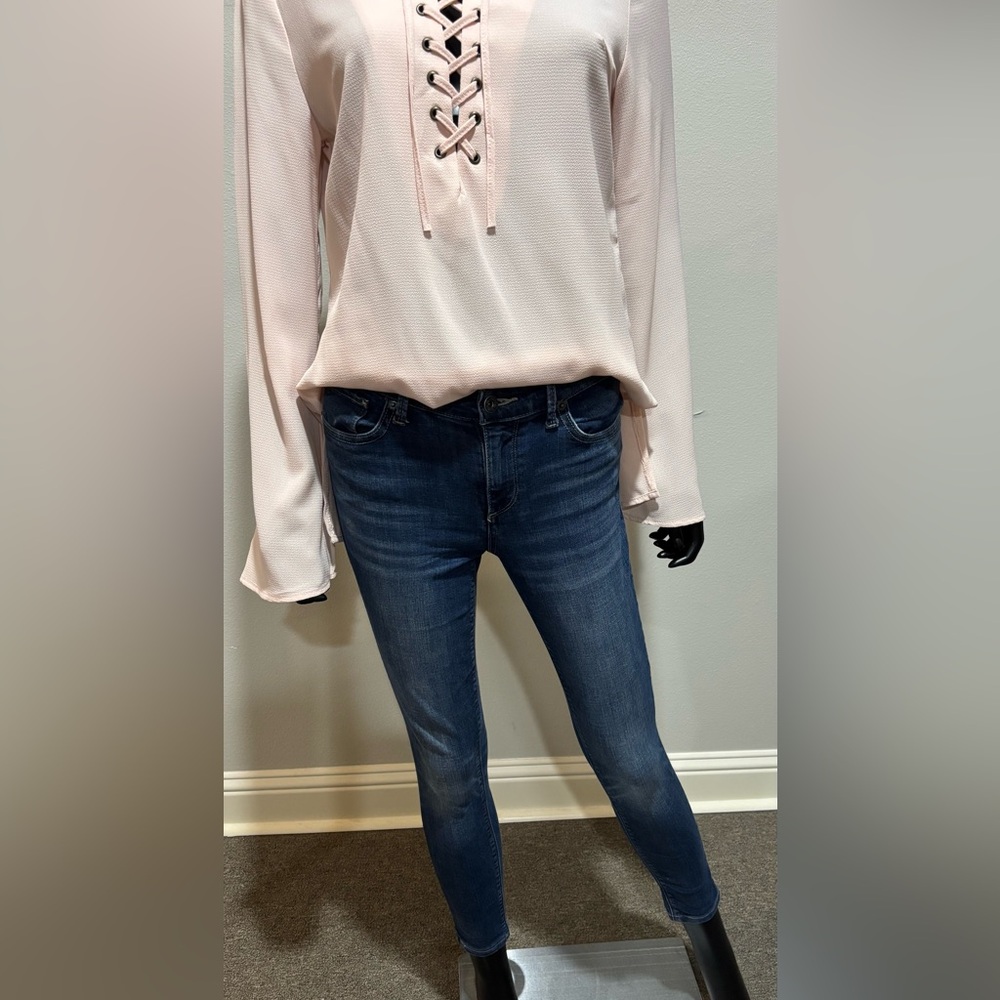 Lucky Brand Jeans Ava skinny ankle length dark blue stretch denim size 2 26
